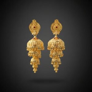 Fancy Elegant Jhumka | Traditional Gold-Plated Earrings